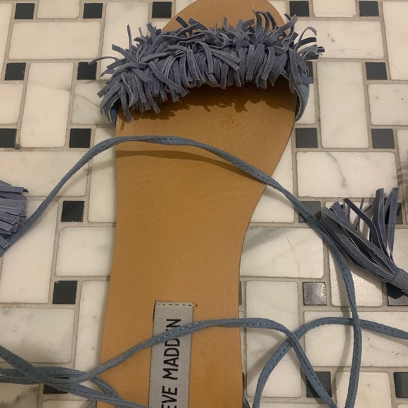 STEVE MADDEN Sweety Lace-Up Flat Sandals - Picture 2 of 3